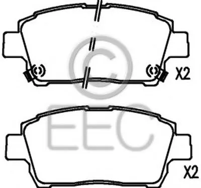 Комплект тормозных колодок, дисковый тормоз EEC купить