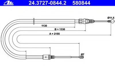 Трос, стояночная тормозная система ATE купить