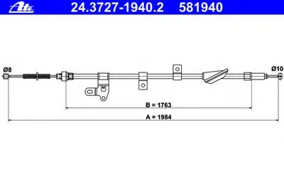 Трос, стояночная тормозная система ATE купить