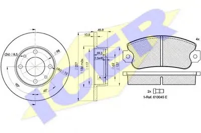 Комплект тормозов, дисковый тормозной механизм ICER купить