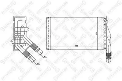 Теплообменник, отопление салона STELLOX купить