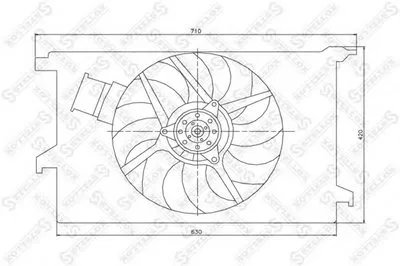 Вентилятор, охлаждение двигателя STELLOX купить