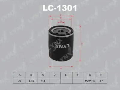 Масляный фильтр LYNXauto купить