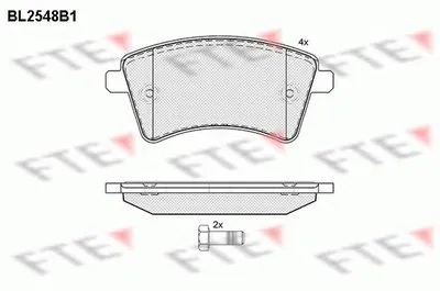 Комплект тормозных колодок, дисковый тормоз FTE купить