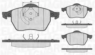 Комплект тормозных колодок, дисковый тормоз MAGNETI MARELLI купить