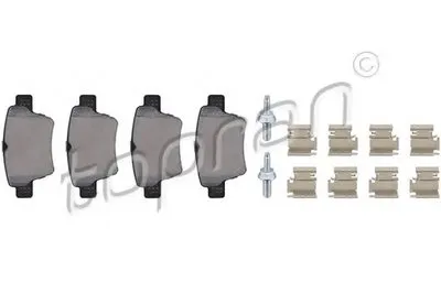 Комплект тормозных колодок, дисковый тормоз TOPRAN купить