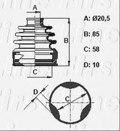 Пыльник, приводной вал FIRST LINE купить