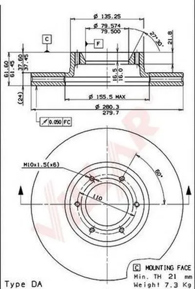 Тормозной диск VILLAR купить
