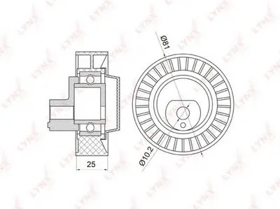 Паразитный / ведущий ролик, поликлиновой ремень LYNXauto купить