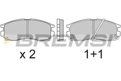 Комплект тормозных колодок, дисковый тормоз BREMSI купить
