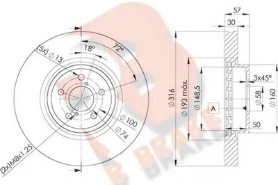 Тормозной диск R BRAKE купить