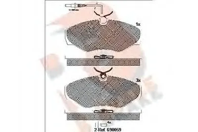 Комплект тормозных колодок, дисковый тормоз R BRAKE купить