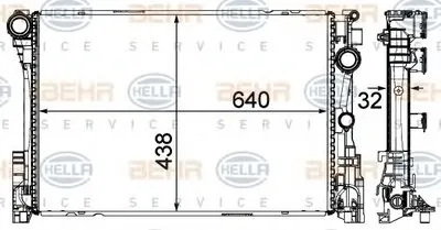 Радиатор, охлаждение двигателя BEHR HELLA SERVICE купить
