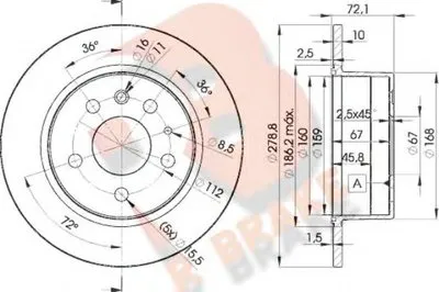Тормозной диск R BRAKE купить