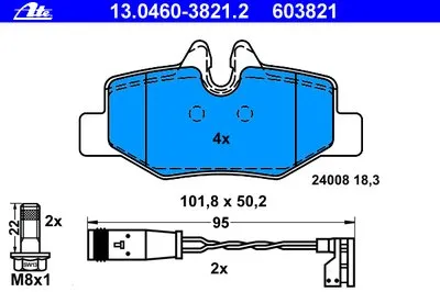 Комплект тормозных колодок, дисковый тормоз ATE купить