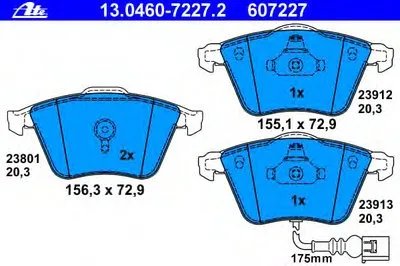 Комплект тормозных колодок, дисковый тормоз ATE купить