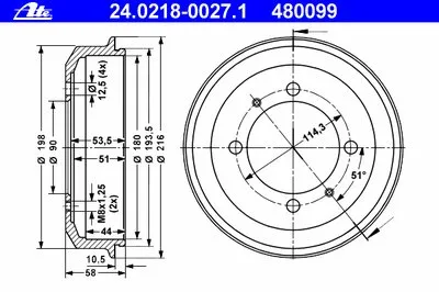Тормозной барабан ATE купить