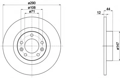 Тормозной диск PRO HELLA PAGID купить