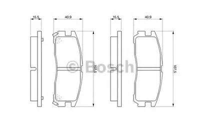 Комплект тормозных колодок, дисковый тормоз BOSCH купить