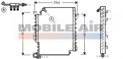 Конденсатор, кондиционер VAN WEZEL купить