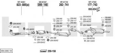 Система выпуска ОГ BOSAL купить