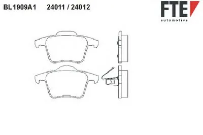 Комплект тормозных колодок, дисковый тормоз FTE купить