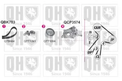 Водяной насос + комплект зубчатого ремня QUINTON HAZELL купить