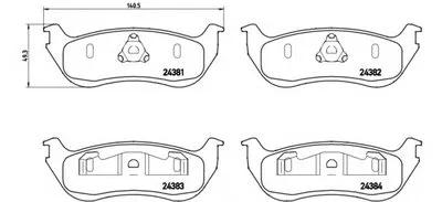 Комплект тормозных колодок, дисковый тормоз BREMBO купить