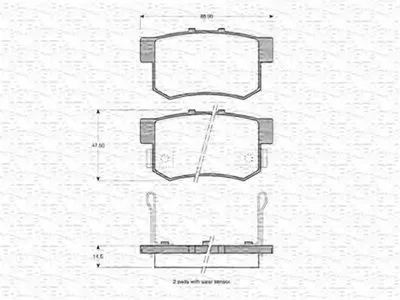 Комплект тормозных колодок, дисковый тормоз MAGNETI MARELLI купить