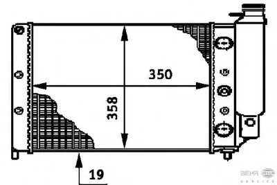 Радиатор, охлаждение двигателя BEHR HELLA SERVICE купить