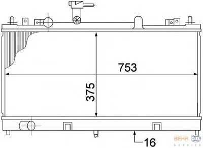 Радиатор, охлаждение двигателя BEHR HELLA SERVICE купить