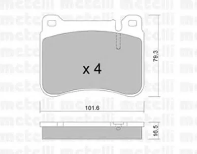 Комплект тормозных колодок, дисковый тормоз METELLI купить