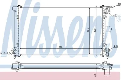 Радиатор, охлаждение двигателя NISSENS купить