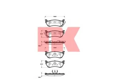 Комплект тормозных колодок, дисковый тормоз NK купить