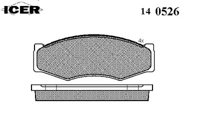 Комплект тормозных колодок, дисковый тормоз ICER купить