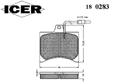 Комплект тормозных колодок, дисковый тормоз ICER купить