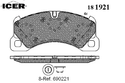 Комплект тормозных колодок, дисковый тормоз ICER купить