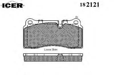 Комплект тормозных колодок, дисковый тормоз ICER купить