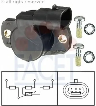 Датчик, положение дроссельной заслонки FACET купить