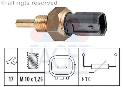 Датчик, температура охлаждающей жидкости; Датчик, температура охлаждающей жидкости; Датчик, температура охлаждающей жидкости FACET купить