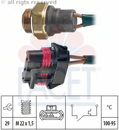 Термовыключатель, вентилятор радиатора FACET купить