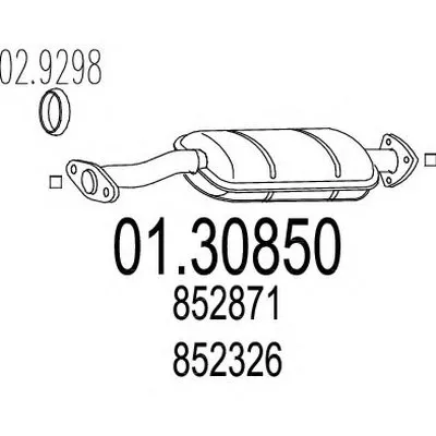 Предглушитель выхлопных газов MTS купить
