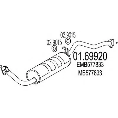 Глушитель выхлопных газов конечный MTS купить