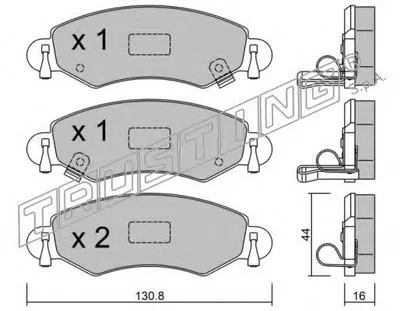 Комплект тормозных колодок, дисковый тормоз TRUSTING купить