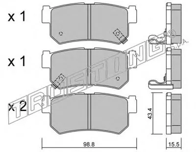 Комплект тормозных колодок, дисковый тормоз TRUSTING купить