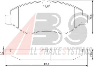 Комплект тормозных колодок, дисковый тормоз A.B.S. купить