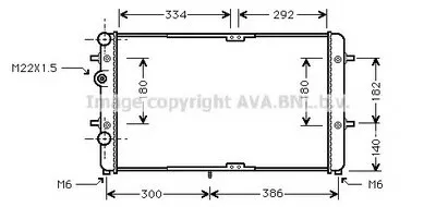 Радиатор, охлаждение двигателя AVA QUALITY COOLING купить