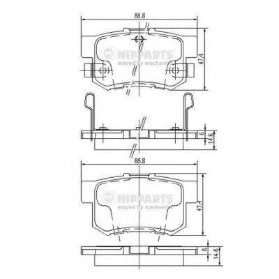 Комплект тормозных колодок, дисковый тормоз NIPPARTS купить