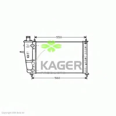 Радиатор, охлаждение двигателя KAGER купить