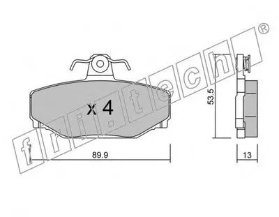 Комплект тормозных колодок, дисковый тормоз fri.tech. купить